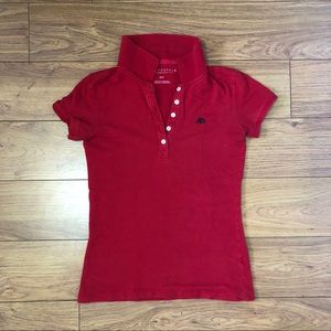 Red polo shirt